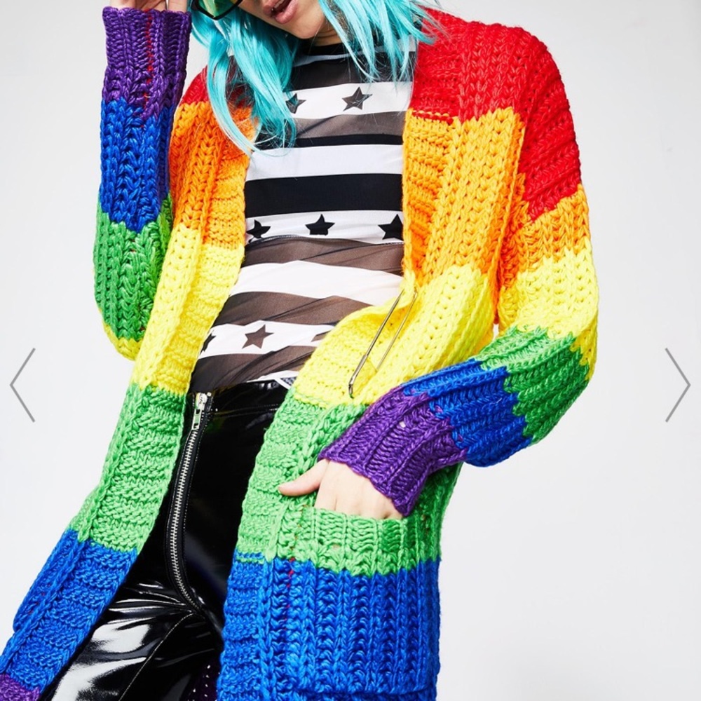 Current mood rainbow cardigan